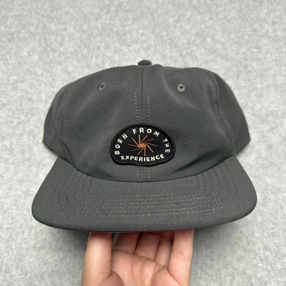 Prana Gazin Patch Hat Charcoal Grey Snapback Mens Born From The Experience NWT